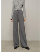 wide leg lounge pant in dark grey