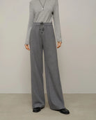 wide leg lounge pant in dark grey