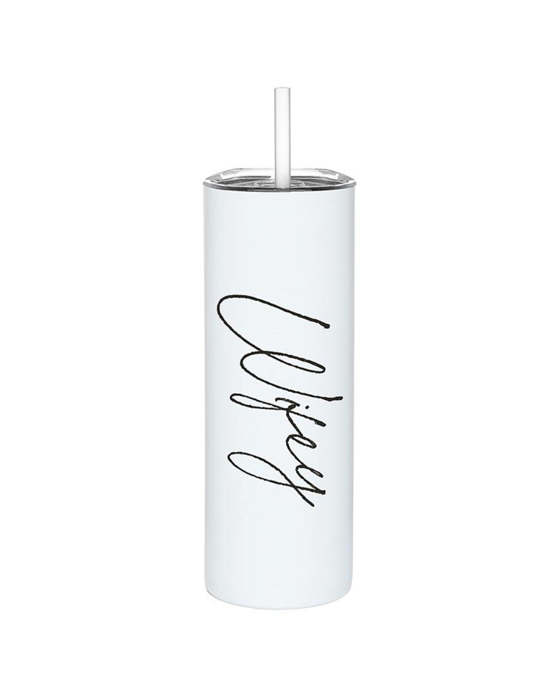 tall tumbler in which with wifey written up the side