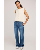 cream knit vest
