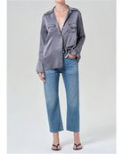 cropped medium wash denim pant