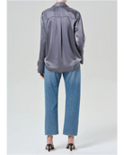 cropped medium wash denim pant