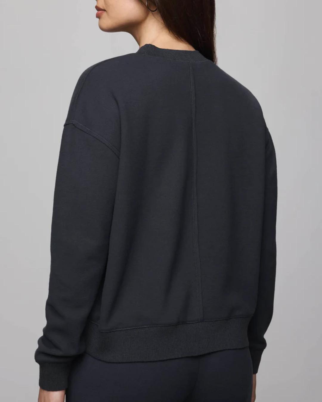 crewneck sweater in dark grey