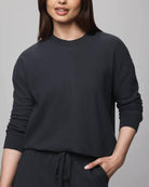 crewneck sweater in dark grey