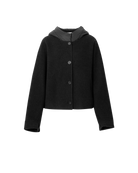 dark grey wool button up jacket
