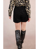 black corduroy shorts