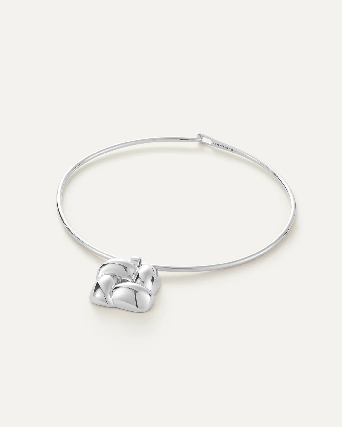 silver woven pendant necklace