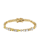yellow stone and diamond tennis bracelet 