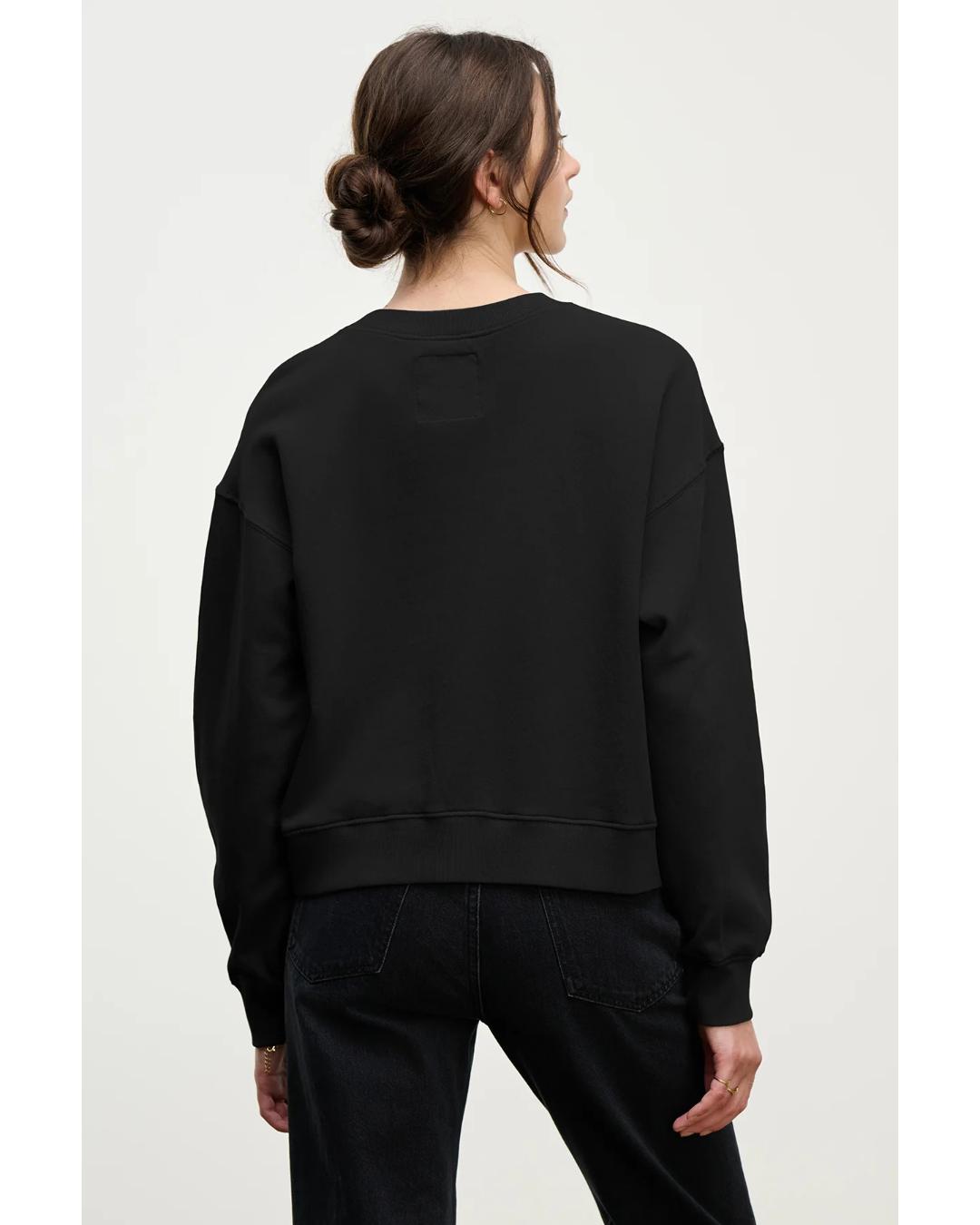 black crewneck sweatshirt