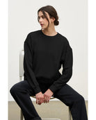 black crewneck sweatshirt