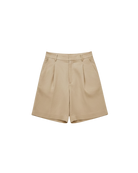 beige long tailored short