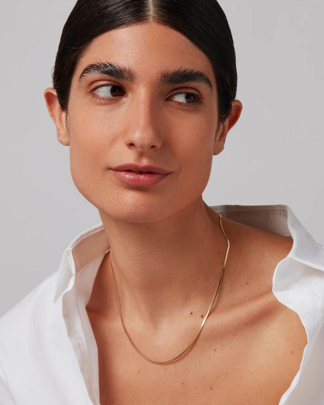 jenny bird thin gold necklace