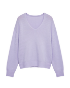v-neck knit purple sweater