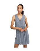 mini dress in navy gingham