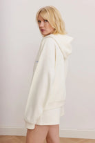 cream zip up hoodie