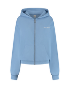 light blue zip up hoodie