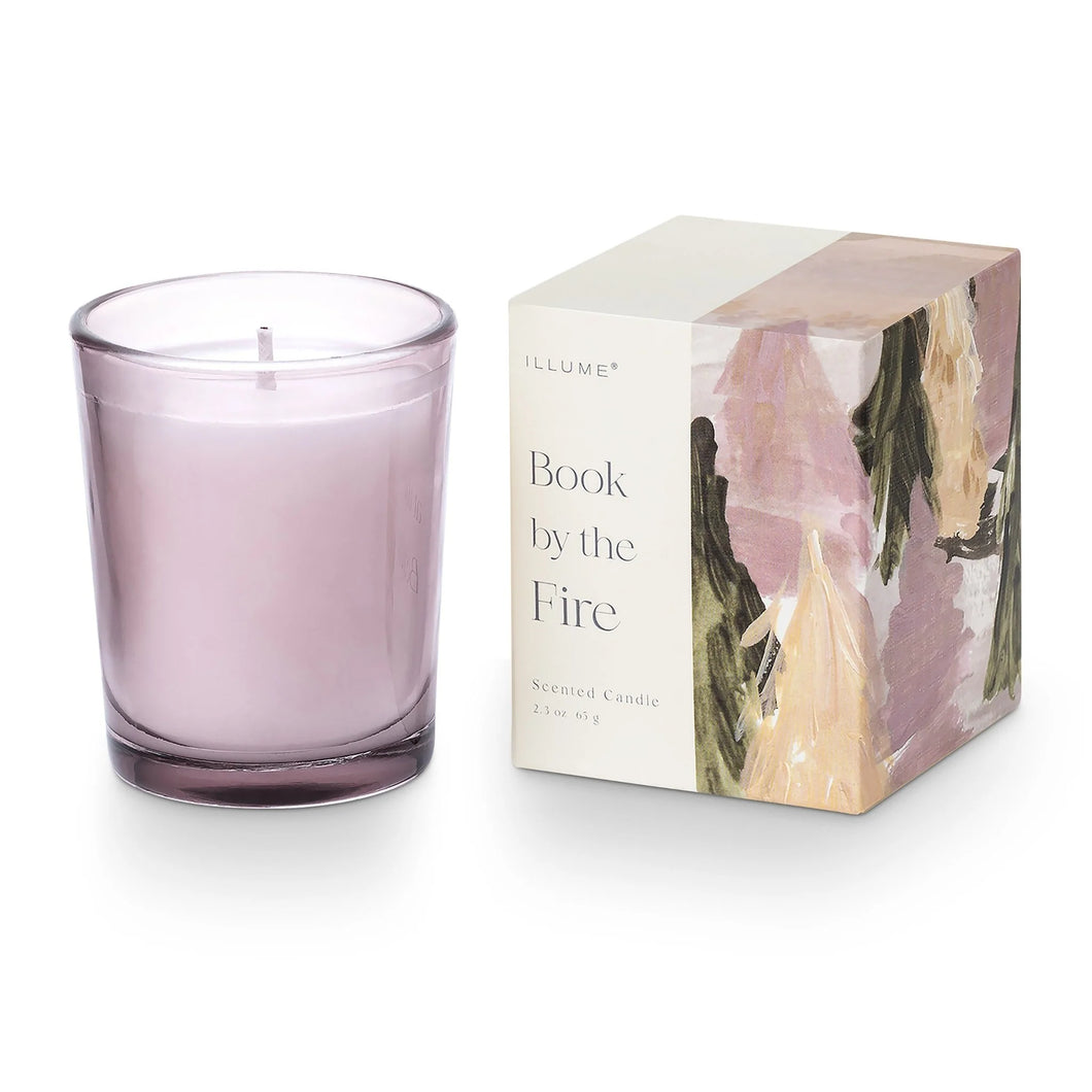 Book by the Fire Boxed Votive Candle