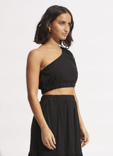 Load image into Gallery viewer, Jersey One Shoulder Crop Top
