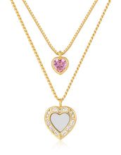 Load image into Gallery viewer, Double Heart Charm Necklace
