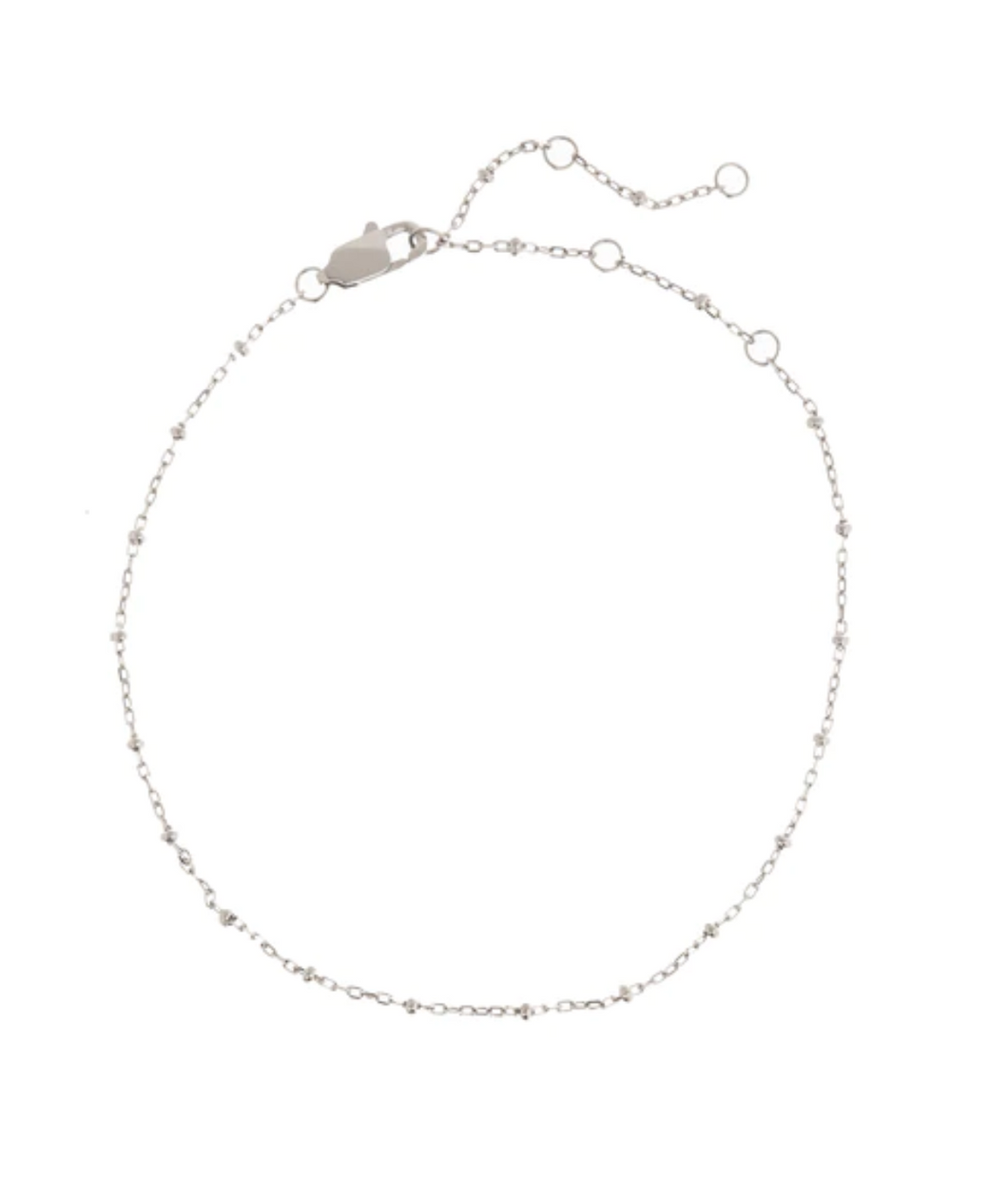Monday at Teddy's Anklet | Silver