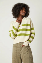 Load image into Gallery viewer, Lucie Stripped Polo Sweater
