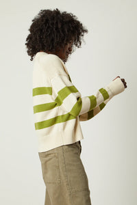 Lucie Stripped Polo Sweater