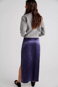 Dakota Satin Midi Skirt