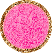 Load image into Gallery viewer, Glitter Varsity Smiley Face Patch
